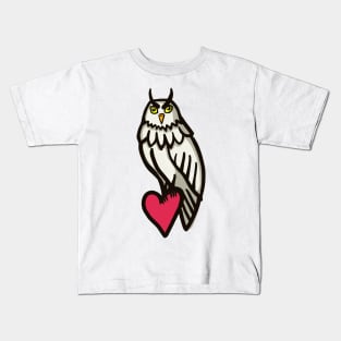 owl and heart Kids T-Shirt